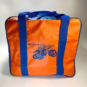 Vintage SCOTT USA 2 Tone BMX Bag Orange Yellow Motorcycle Offroad With Handles